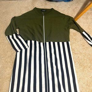 Myzen Green Sweater Dress